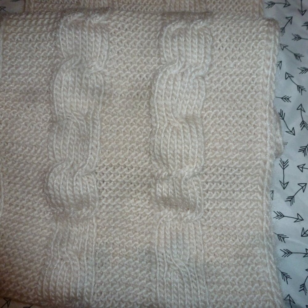 Winter Ready!!! Beautiful cream infinity scarf, soft and delicate